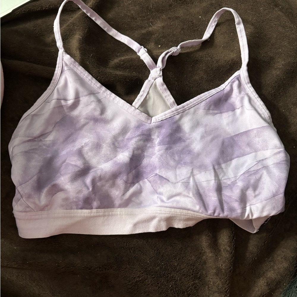 Athletic Works Purple Sports Bra with Adjustable Straps